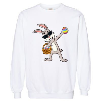 Dabbing Rabbit Easter Day Eggs Dab Garment-Dyed Sweatshirt