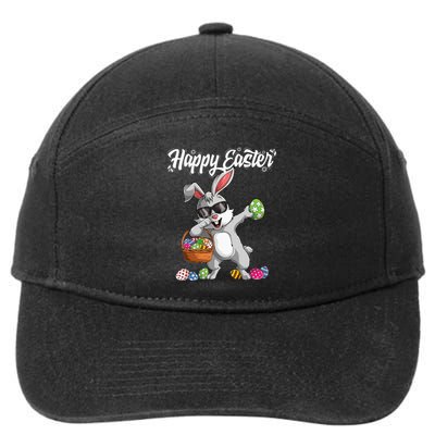 Dabbing Rabbit Easter Day Eggs Dab gift bunny 7-Panel Snapback Hat