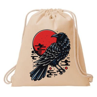 Dark Raven Epic Ninja Fight Anime Drawstring Bag