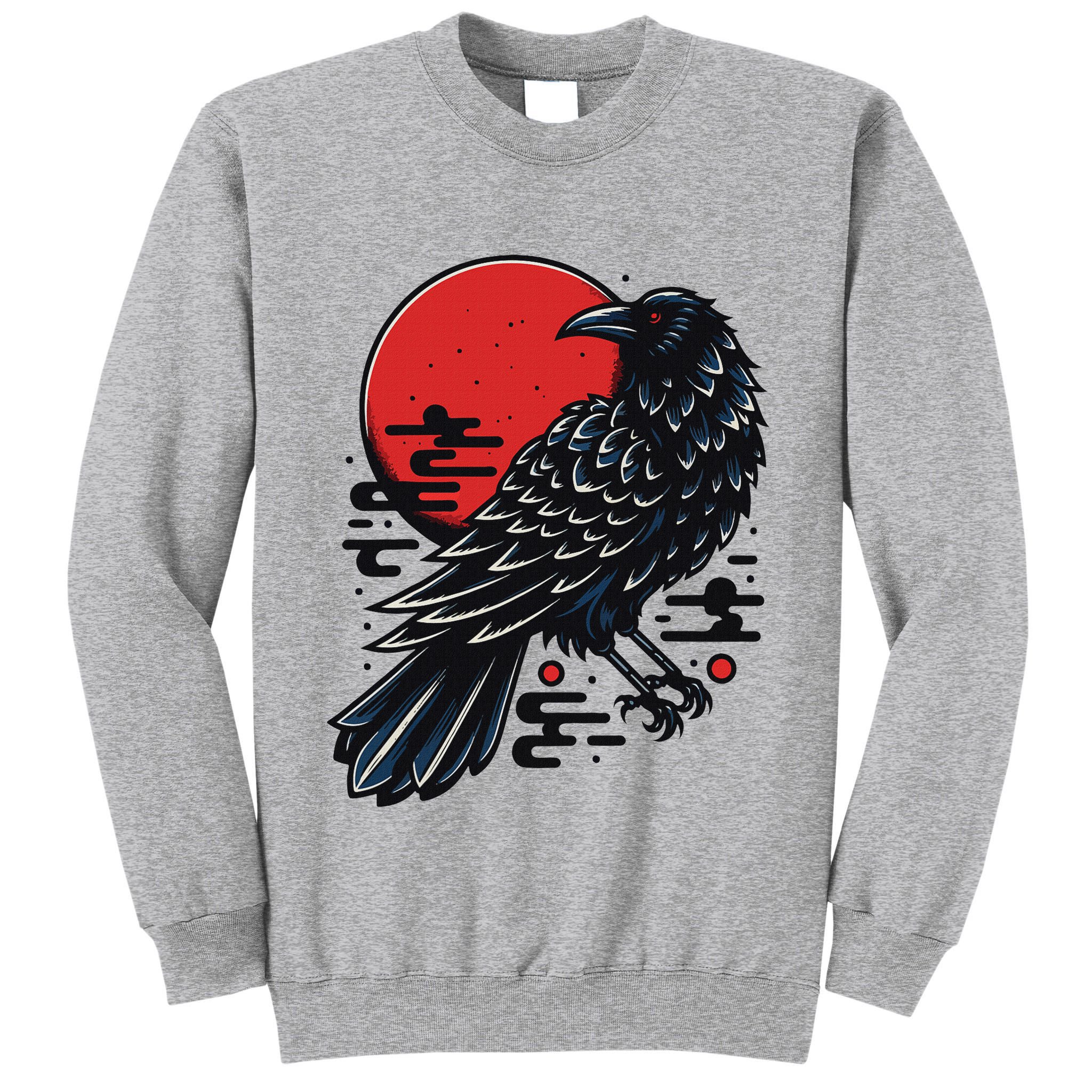 Dark Raven Epic Ninja Fight Anime Tall Sweatshirt