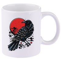 Dark Raven Epic Ninja Fight Anime 11oz C Handle Ceramic Mug