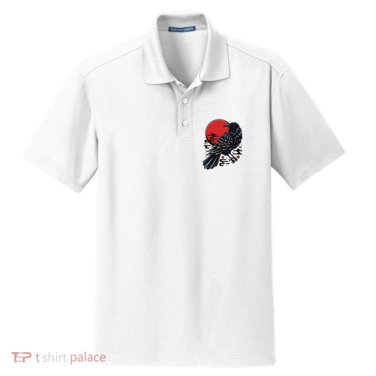 Dark Raven Epic Ninja Fight Anime Dry Zone Grid Polo