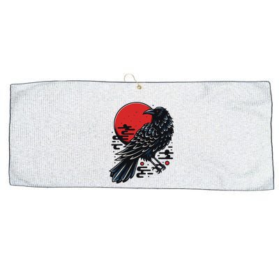 Dark Raven Epic Ninja Fight Anime Large Microfiber Waffle Golf Towel