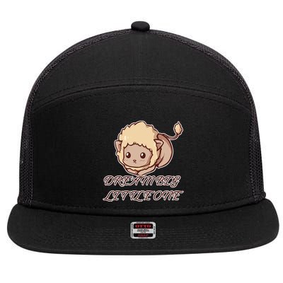 Dream Big Little Lion 7 Panel Mesh Trucker Snapback Hat