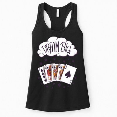 Dream Big Poker Hand Womens Tank Top