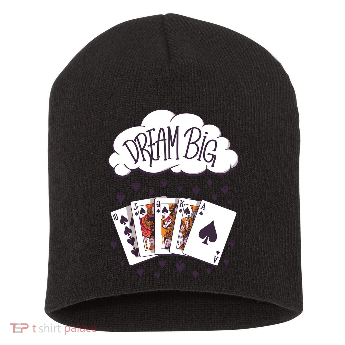 Dream Big Poker Hand Short Acrylic Beanie