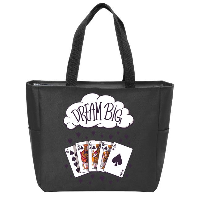 Dream Big Poker Hand Zip Tote Bag