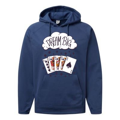 Dream Big Poker Hand Performance Fleece Hoodie