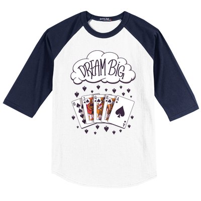 Dream Big Poker Hand Baseball Sleeve Shirt