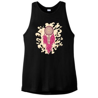 Dream Catcher Moon Ladies PosiCharge Tri-Blend Wicking Tank