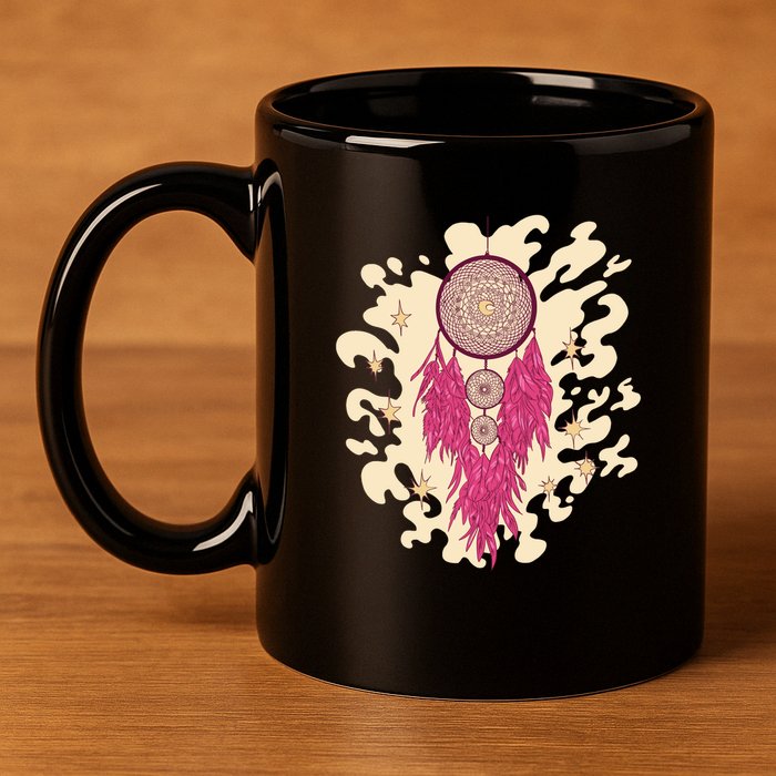 Dream Catcher Moon 11oz C Handle Ceramic Mug