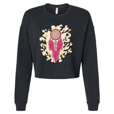 Dream Catcher Moon Cropped Pullover Crew