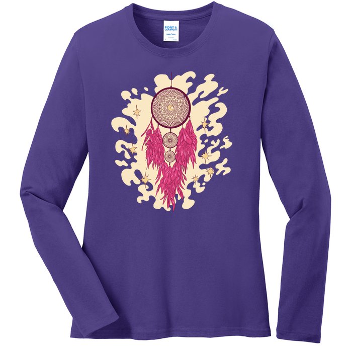 Dream Catcher Moon Ladies Long Sleeve Shirt