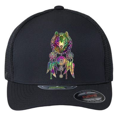 Dream Catcher Wolf Galaxy Flexfit Unipanel Trucker Cap