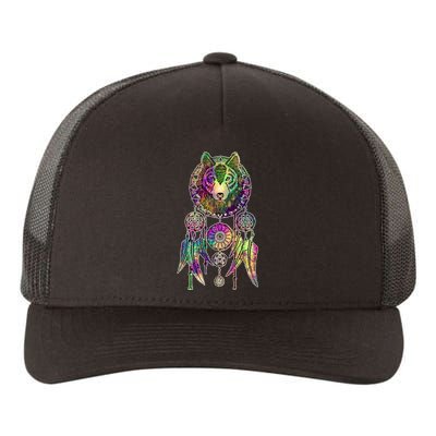 Dream Catcher Wolf Galaxy Yupoong Adult 5-Panel Trucker Hat