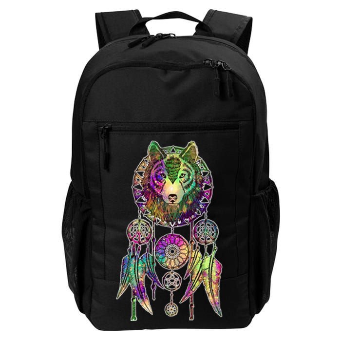 Dream Catcher Wolf Galaxy Daily Commute Backpack