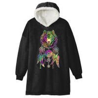 Dream Catcher Wolf Galaxy Hooded Wearable Blanket