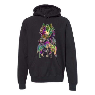 Dream Catcher Wolf Galaxy Premium Hoodie