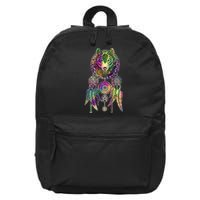 Dream Catcher Wolf Galaxy 16 in Basic Backpack