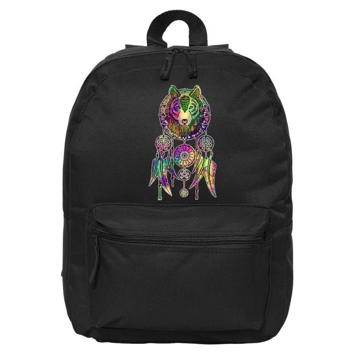 Dream Catcher Wolf Galaxy 16 in Basic Backpack