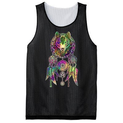 Dream Catcher Wolf Galaxy Mesh Reversible Basketball Jersey Tank