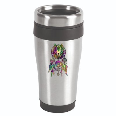 Dream Catcher Wolf Galaxy 16oz Travel Tumbler