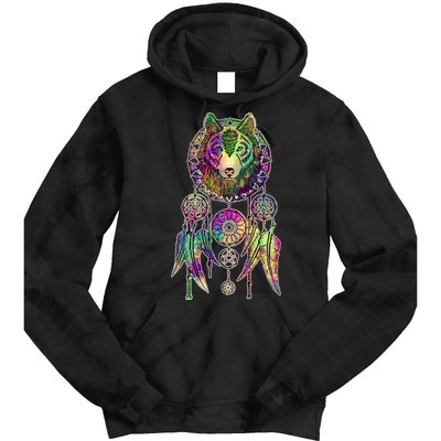 Dream Catcher Wolf Galaxy Tie Dye Hoodie