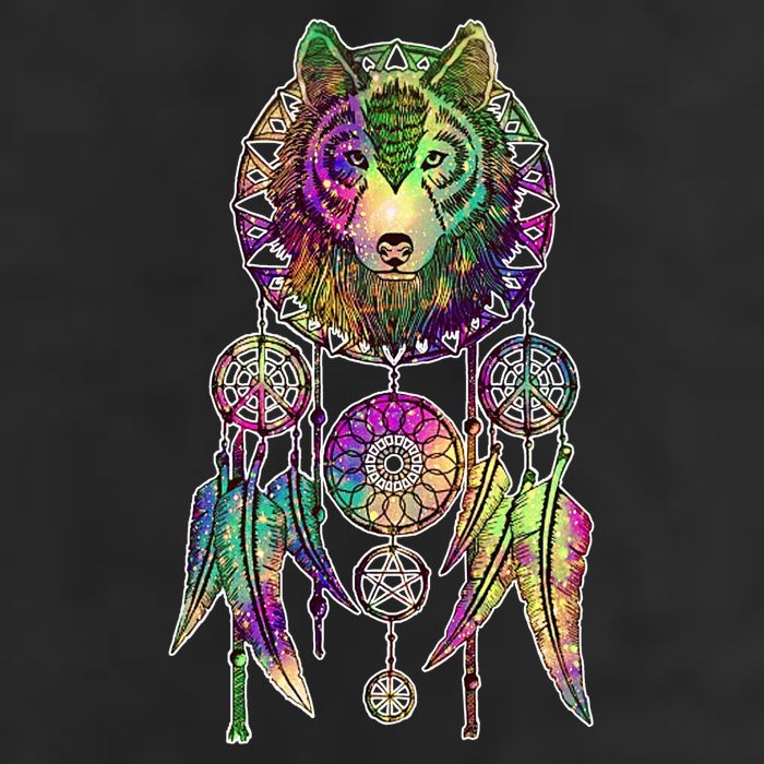Dream Catcher Wolf Galaxy Trucker Hat