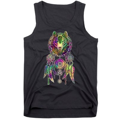 Dream Catcher Wolf Galaxy Tank Top