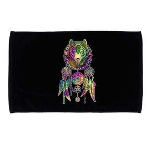 Dream Catcher Wolf Galaxy Microfiber Hand Towel