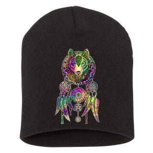 Dream Catcher Wolf Galaxy Short Acrylic Beanie