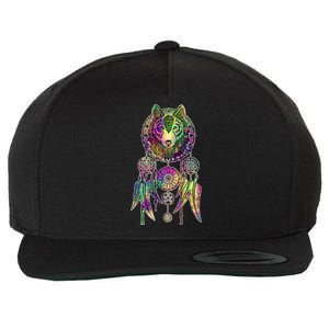 Dream Catcher Wolf Galaxy Wool Snapback Cap