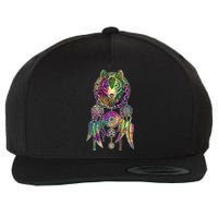 Dream Catcher Wolf Galaxy Wool Snapback Cap