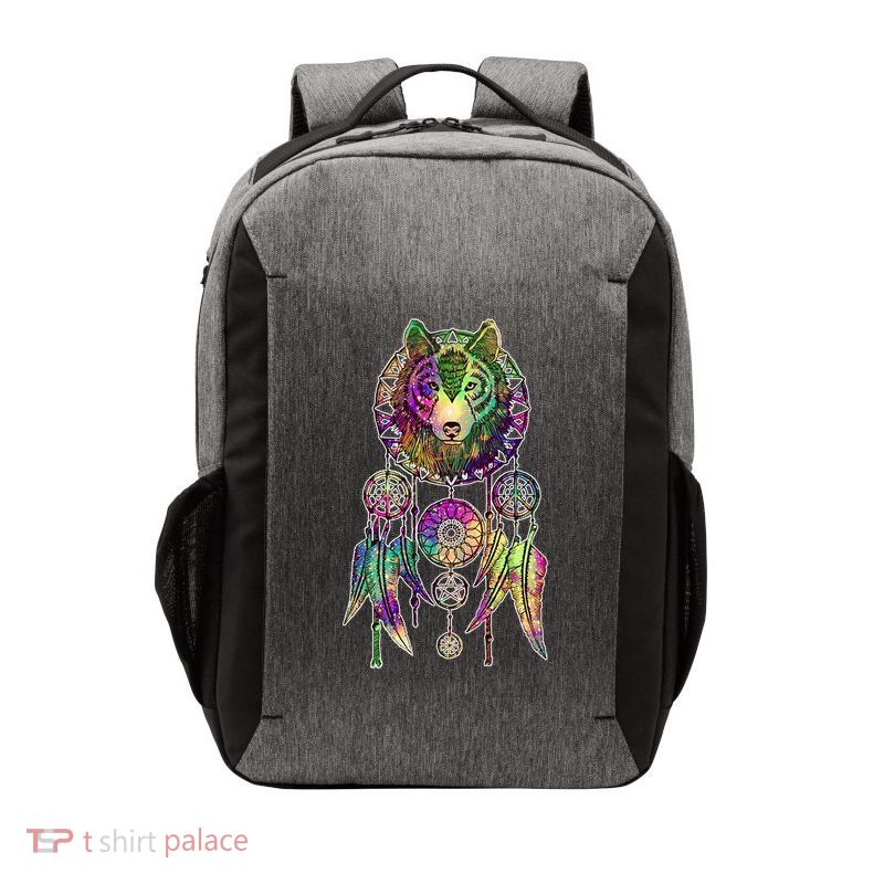 Dream Catcher Wolf Galaxy Vector Backpack