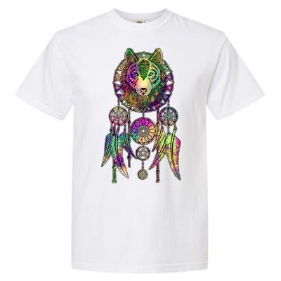 Dream Catcher Wolf Galaxy Garment-Dyed Heavyweight T-Shirt