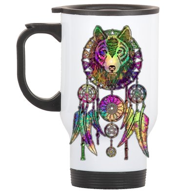 Dream Catcher Wolf Galaxy Stainless Steel Travel Mug