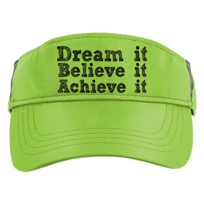 Dream It Believe It Achieve It Adult Drive Performance Visor