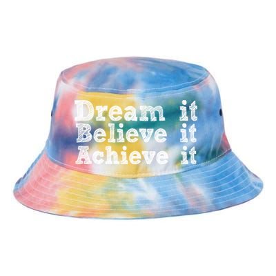 Dream It Believe It Achieve It Tie Dye Newport Bucket Hat