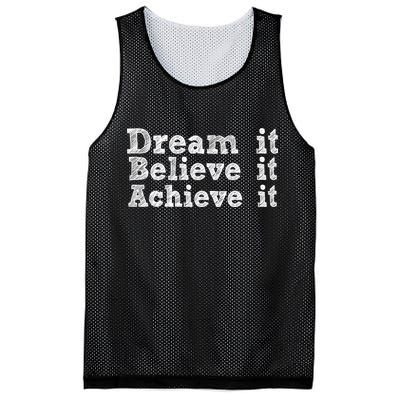 Dream It Believe It Achieve It Mesh Reversible Basketball Jersey Tank