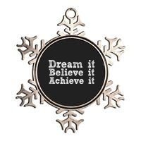 Dream It Believe It Achieve It Metallic Star Ornament