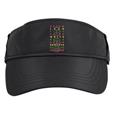 Dream Lead Fight Think Black History Month Adult Drive Performance Visor