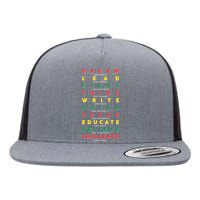 Dream Lead Fight Think Black History Month Flat Bill Trucker Hat