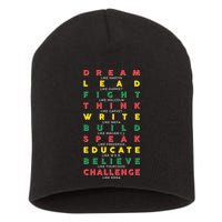 Dream Lead Fight Think Black History Month Short Acrylic Beanie