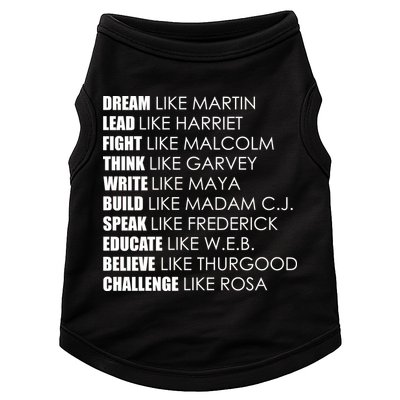 Dream Lead Fight Think Write Build Speak Educate Believe Challenge Doggie Tank