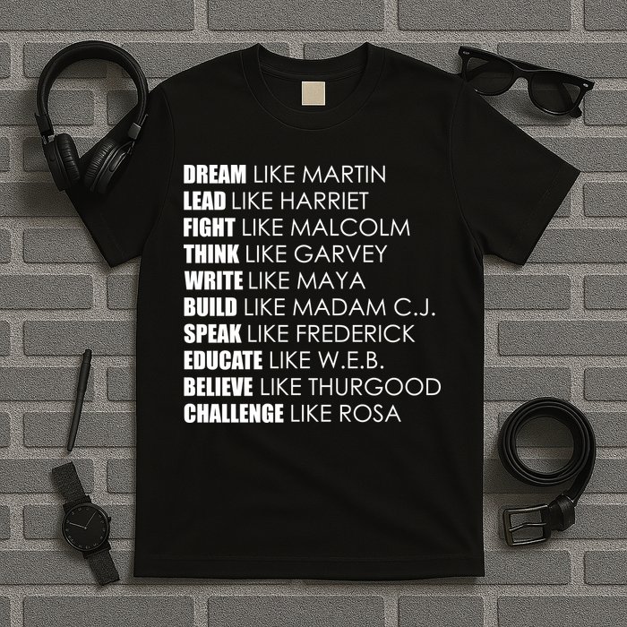 Dream Lead Fight Think Write Build Speak Educate Believe Challenge T-Shirt