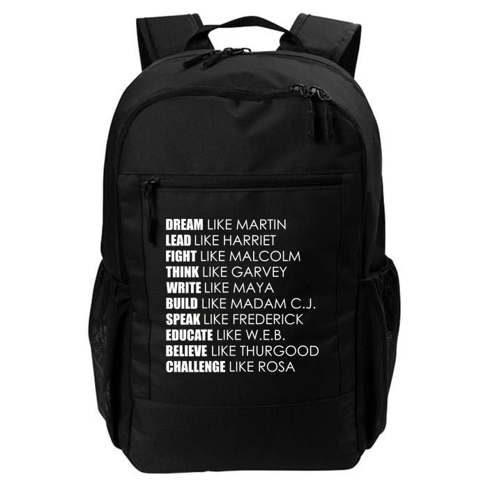 Dream Lead Fight Think Write Build Speak Educate Believe Challenge Backpack