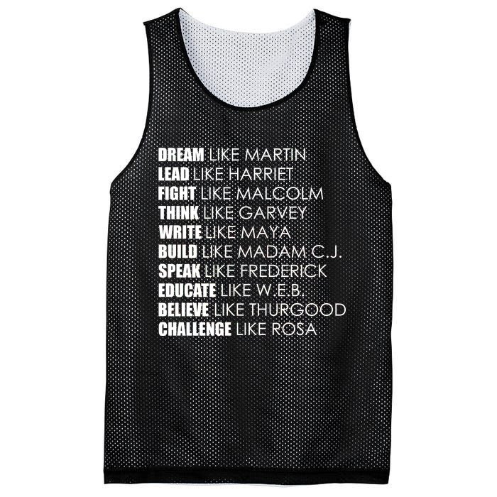 Dream Lead Fight Think Write Build Speak Educate Believe Challenge Mesh Reversible Basketball Jersey Tank