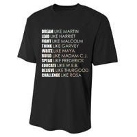 Dream Lead Fight Think Write Build Speak Educate Believe Challenge Performance Sprint T-Shirt