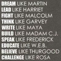Dream Lead Fight Think Write Build Speak Educate Believe Challenge Cotton Canvas Backpack