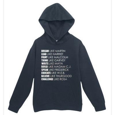 Dream Lead Fight Think Write Build Speak Educate Believe Challenge Urban Pullover Hoodie